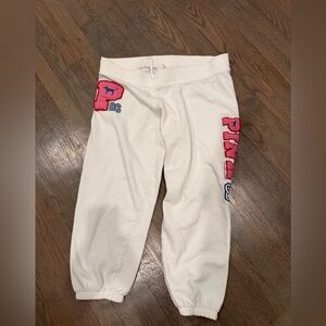 PINK Victoria's Secret White Sweatpants
